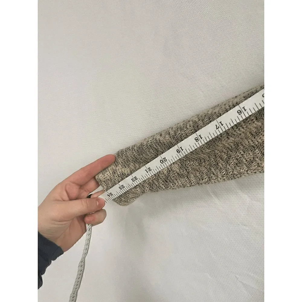 Tucker + Tate Womens Waterfall Cardigan Open Front Nordstrom Oatmeal/Black Large - Picture 2 of 6